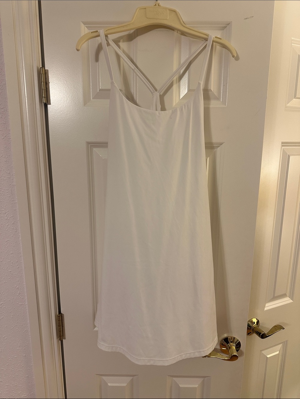 Altar'd State White Sport Tennis Romper w/ side pocket on interior shorts